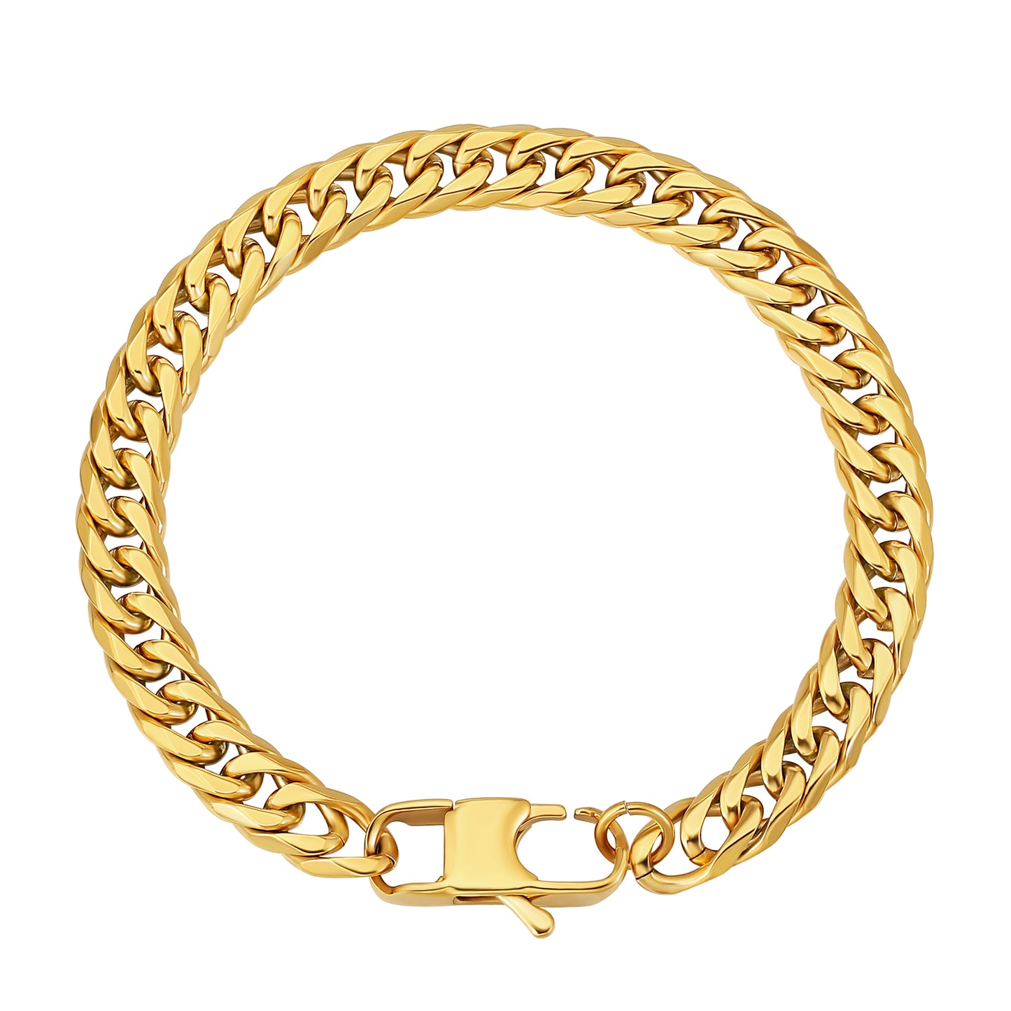 8mm Miami Cuban Link Bracelet in 18K Gold