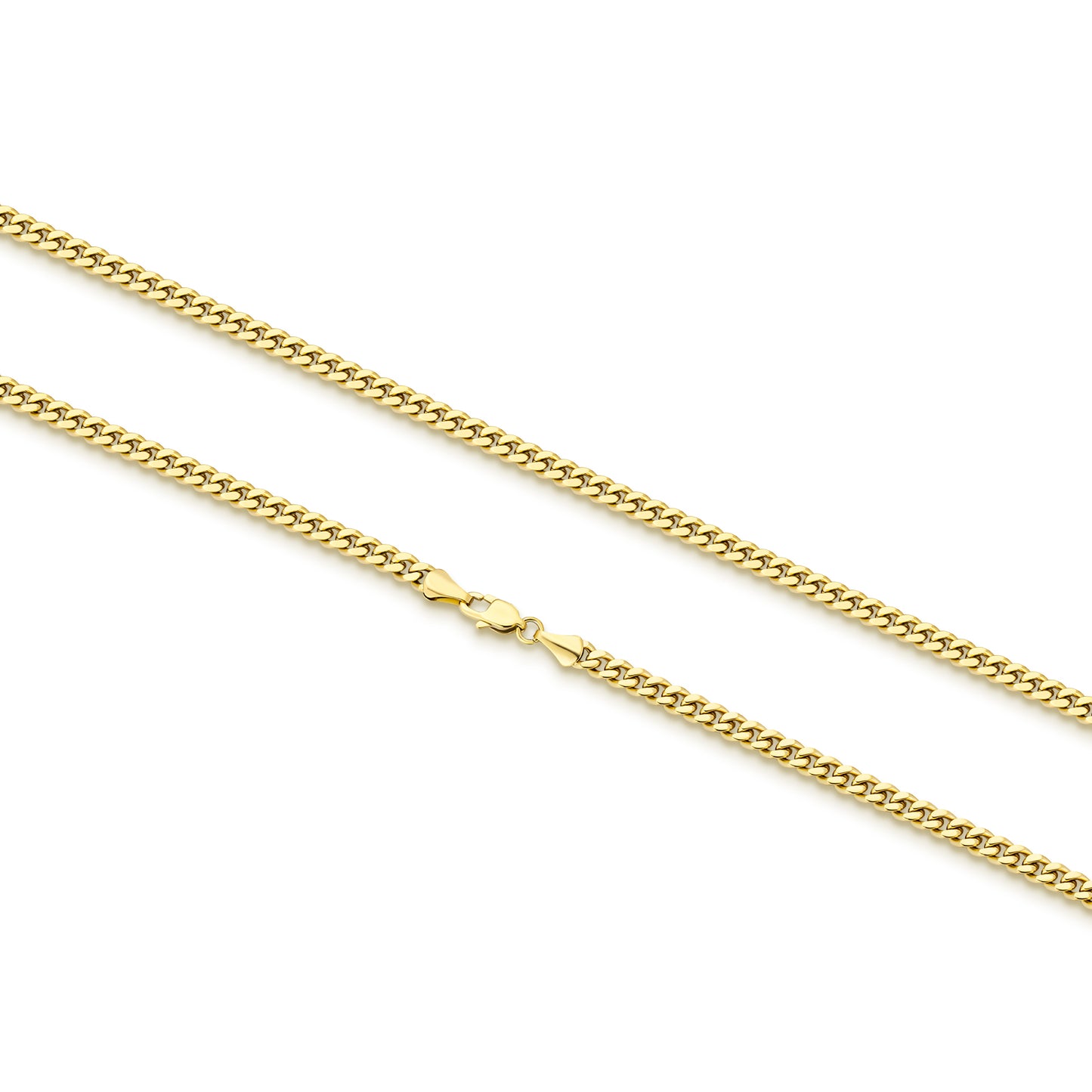 3mm Miami Cuban Chain Necklace in 14K Gold