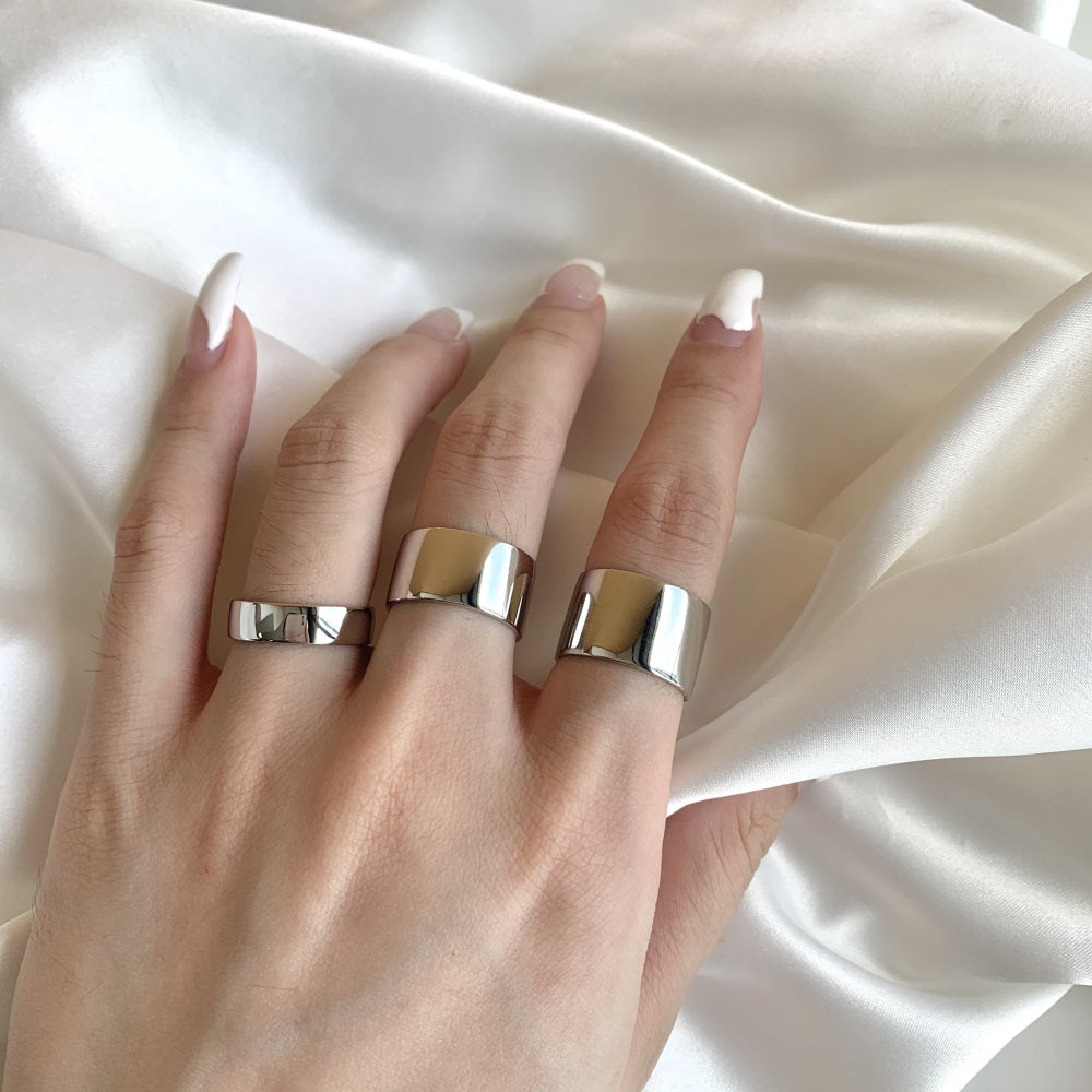 Solid Stackable Ring in Silver